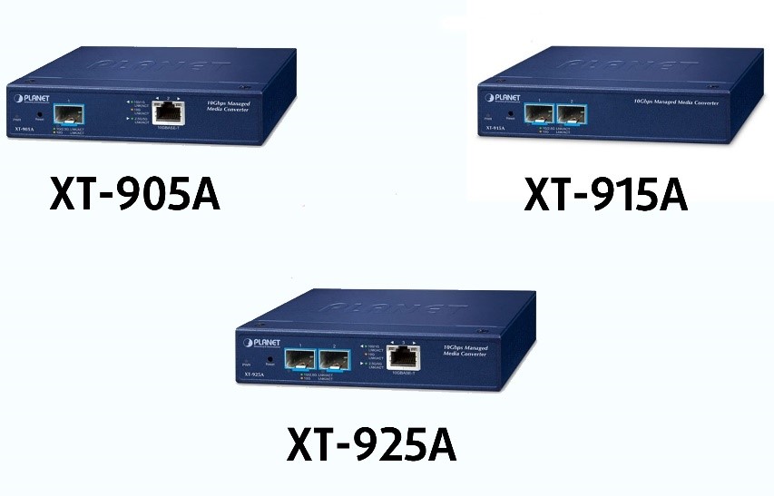 Enterprise-grade 10G Managed Media Converter Series (XT-905A, XT-915A, XT-925A)
