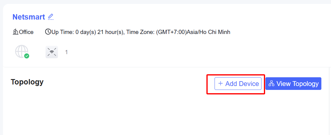 Click Add Device để thêm thiết bị vào dự án