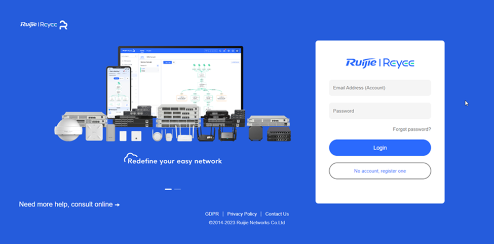 Truy cập link để đăng ký tài khoản cloud 