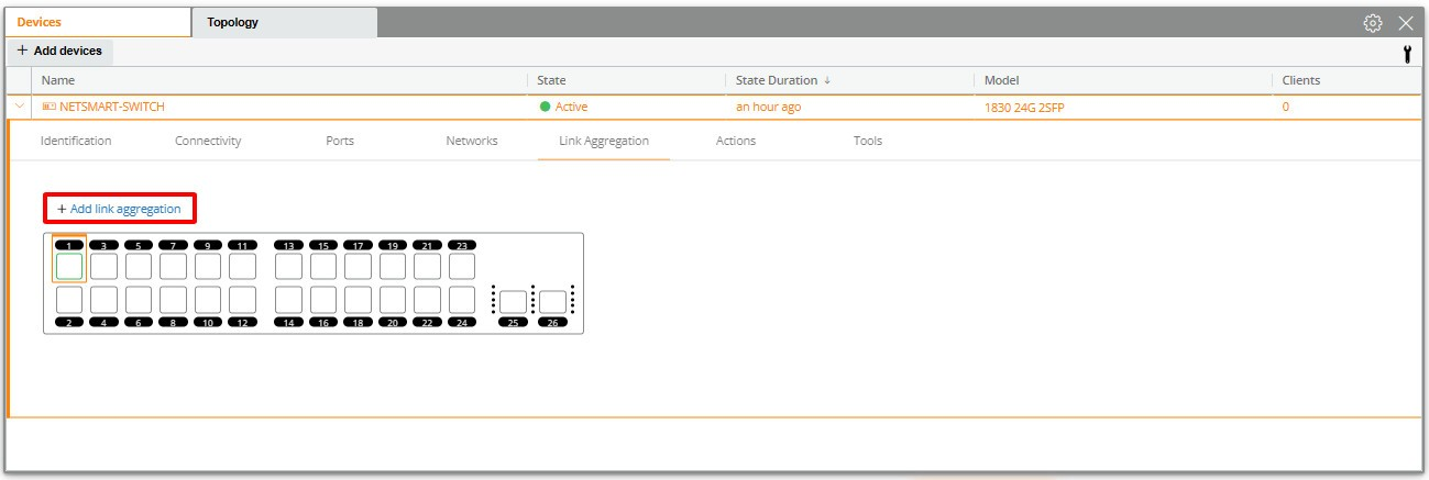 H12: Chọn Add Link Aggregation